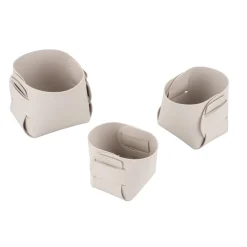Lot de 3 panières de rangement 8/9/10cm - 3 coloris < Gifi