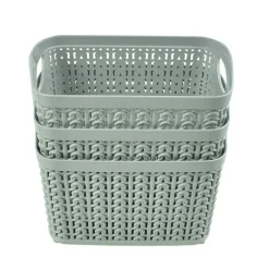 Lot de 3 panières de rangement polypropylène 16,5x16,5cm < Gifi Clearance