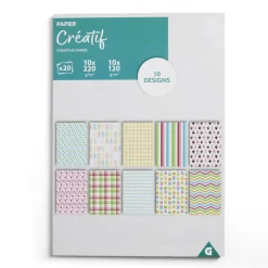 Lot de 20 papiers créatifs 10 designs - 4 modèles < Gifi Online