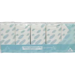 Lot de 10 paquets de mouchoirs en papier à 3 plis blanc