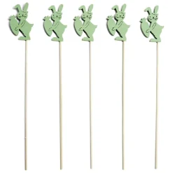 Lot de 5 pics en bois thème Pâques < Gifi Online