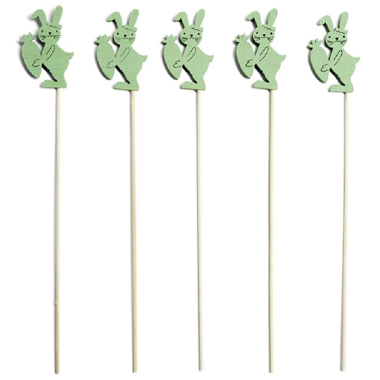Lot de 5 pics en bois thème Pâques < Gifi Online