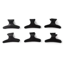 Lot de 6 pinces à cheveux plastique noir