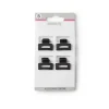 Lot de 4 pinces à cheveux plastique noir mat 2cm