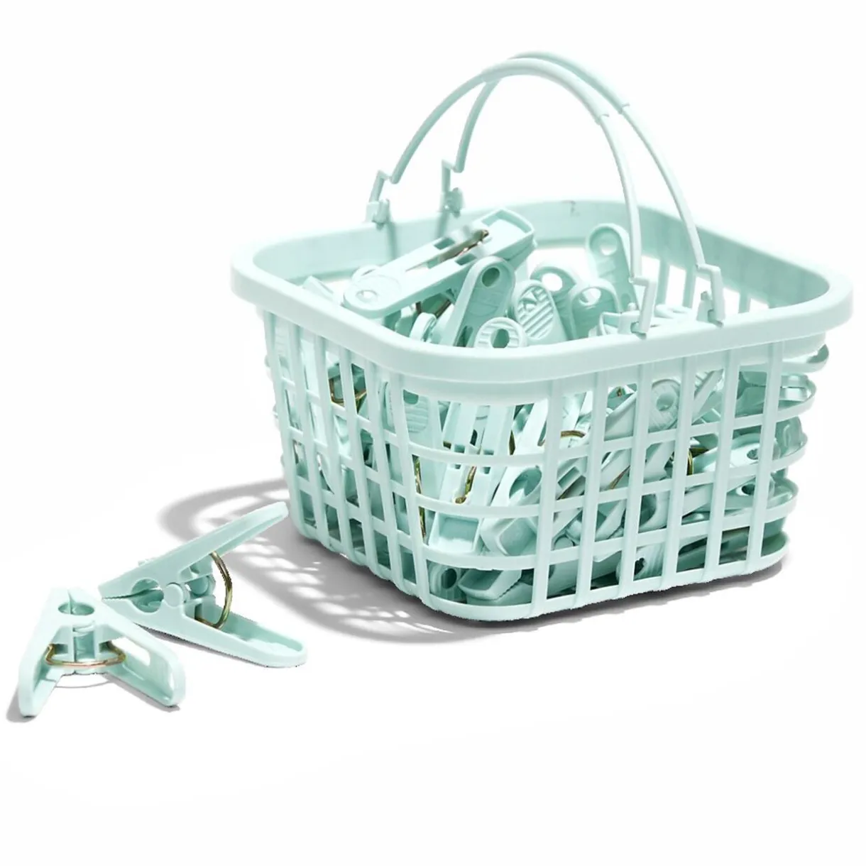 Lot de 30 pinces à linge avec panier < Gifi Discount