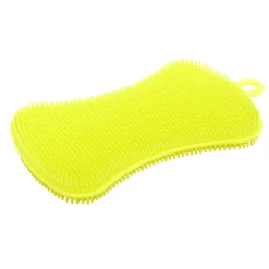 Lot de 2 éponges silicone jaune et bleu 13x11,5cm < Gifi Sale