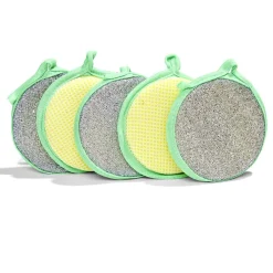 Lot de 5 éponges à vaisselle double-face récurante et nettoyante < Gifi Discount