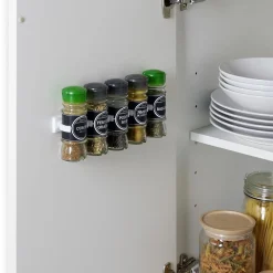 Lot de 2 porte-épices adhésifs support de rangement pour bocal < Gifi Best