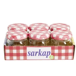 Lot de 6 pots à confiture acier et verre Ø4,5xH4,6cm < Gifi Discount