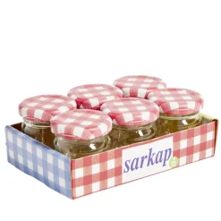 Lot de 6 pots à confiture acier et verre Ø4,5xH4,6cm < Gifi Discount