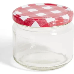 Lot de 4 pots à confiture acier et verre Ø7,5xH8,7cm