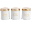 Lot de 3 pots à épices acier blanc et doré Ø9,9xH11,4cm < Gifi New