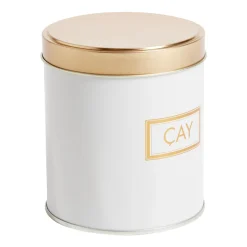 Lot de 3 pots à épices acier blanc et doré Ø9,9xH11,4cm < Gifi New