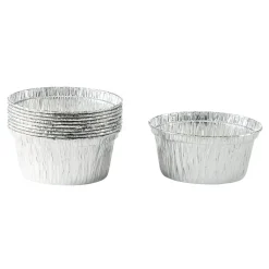 Lot de 10 ramequins 125ml aluminium Ø9xH6cm
