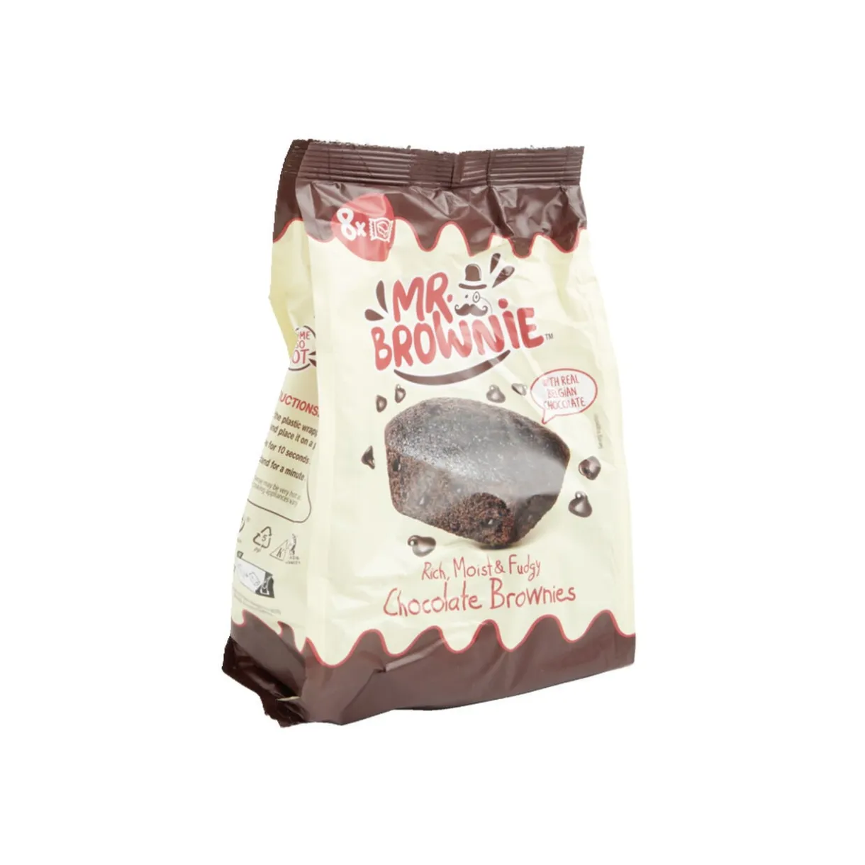 Lot de 8 sachets individuels Mr. Brownie chocolat belge 200g < Gifi