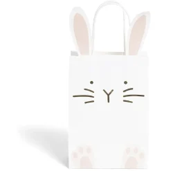 Lot de 4 sacs en papier 14x30cm forme lapin de Pâques