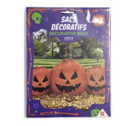 Lot de 3 sacs Halloween décoratifs à remplir tête de citrouille < Gifi Best