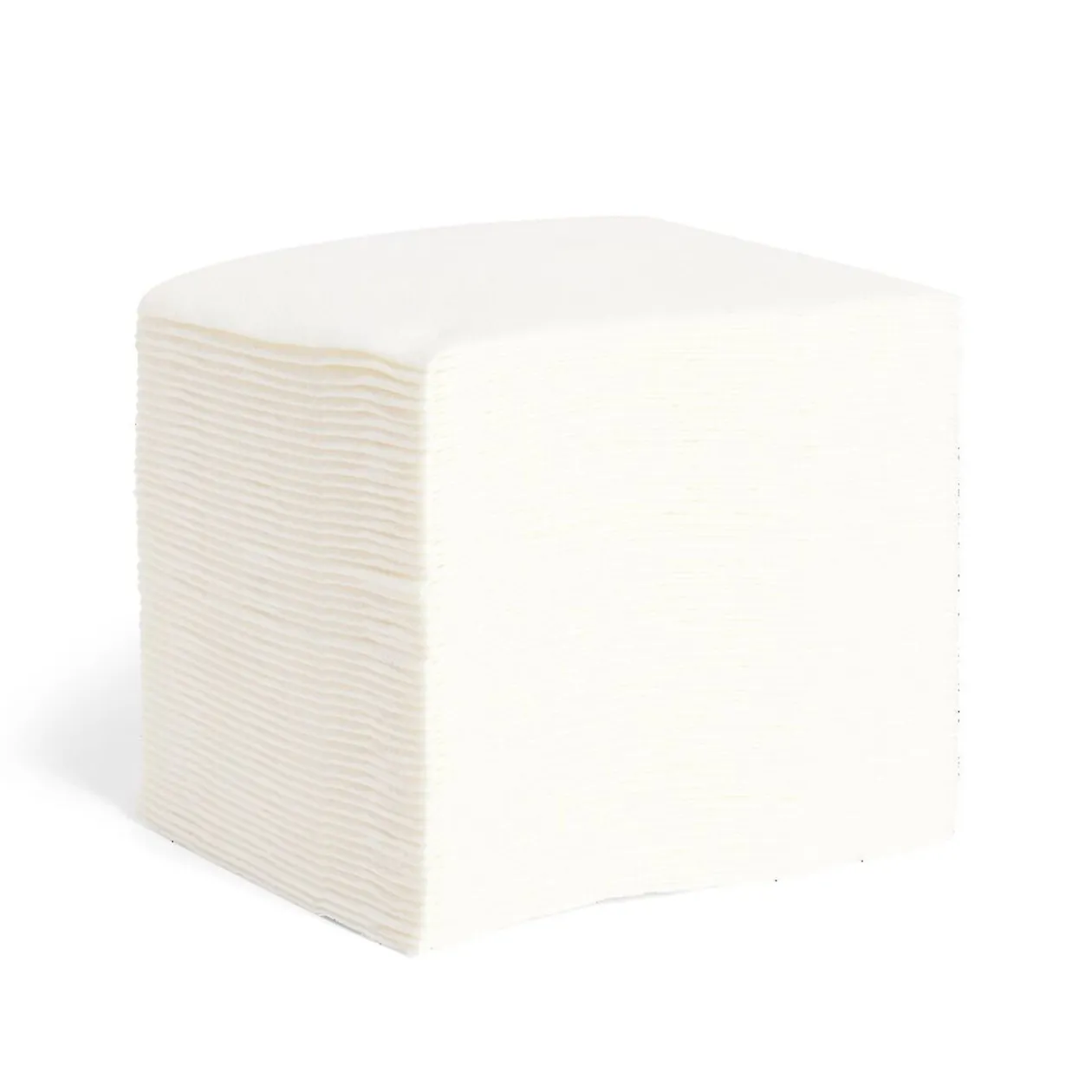 Lot de 50 serviettes cocktails blanches 20x20cm