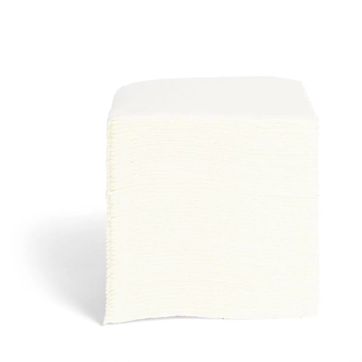 Lot de 50 serviettes cocktails blanches 20x20cm