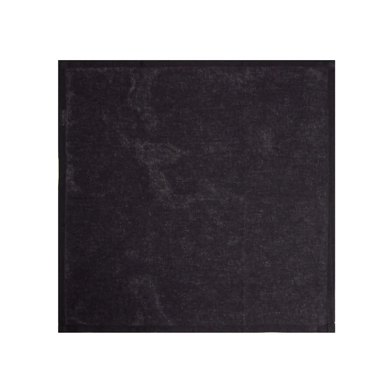 Lot de 4 serviettes de table carrées noires 35x35cm
