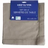 Lot de 2 serviettes de table coton 45x45cm - 4 coloris < Gifi Discount