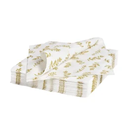 Lot de 20 serviettes en papier blanc motif confetti doré 40x40cm < Gifi New