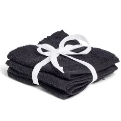 Lot de 4 serviettes invité coton jaune et noir 30x30cm < Gifi Outlet