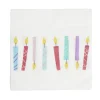 Lot de 16 serviettes motif bougies papier 33x33cm