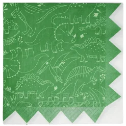 Lot de 16 serviettes motif dinosaure papier 33x33cm < Gifi Clearance