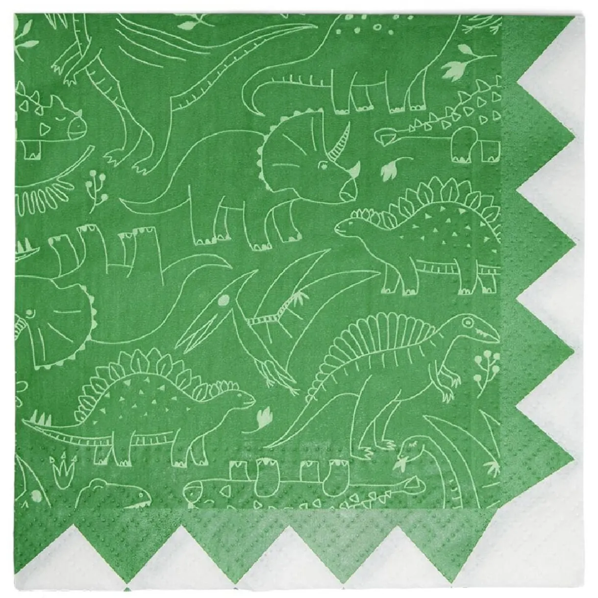 Lot de 16 serviettes motif dinosaure papier 33x33cm < Gifi Clearance