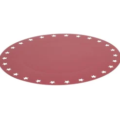 Lot de 4 sous-assiettes en carton rouge décor ajouré