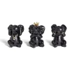 Lot de 3 statues éléphant plastique gris L8,5x8,5xH11,5cm < Gifi