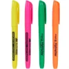 Lot de 4 surligneurs fins - orange vert rose jaune < Gifi Discount