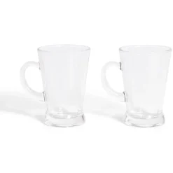 Lot de 2 tasses à café 170ml verre transparent < Gifi Sale