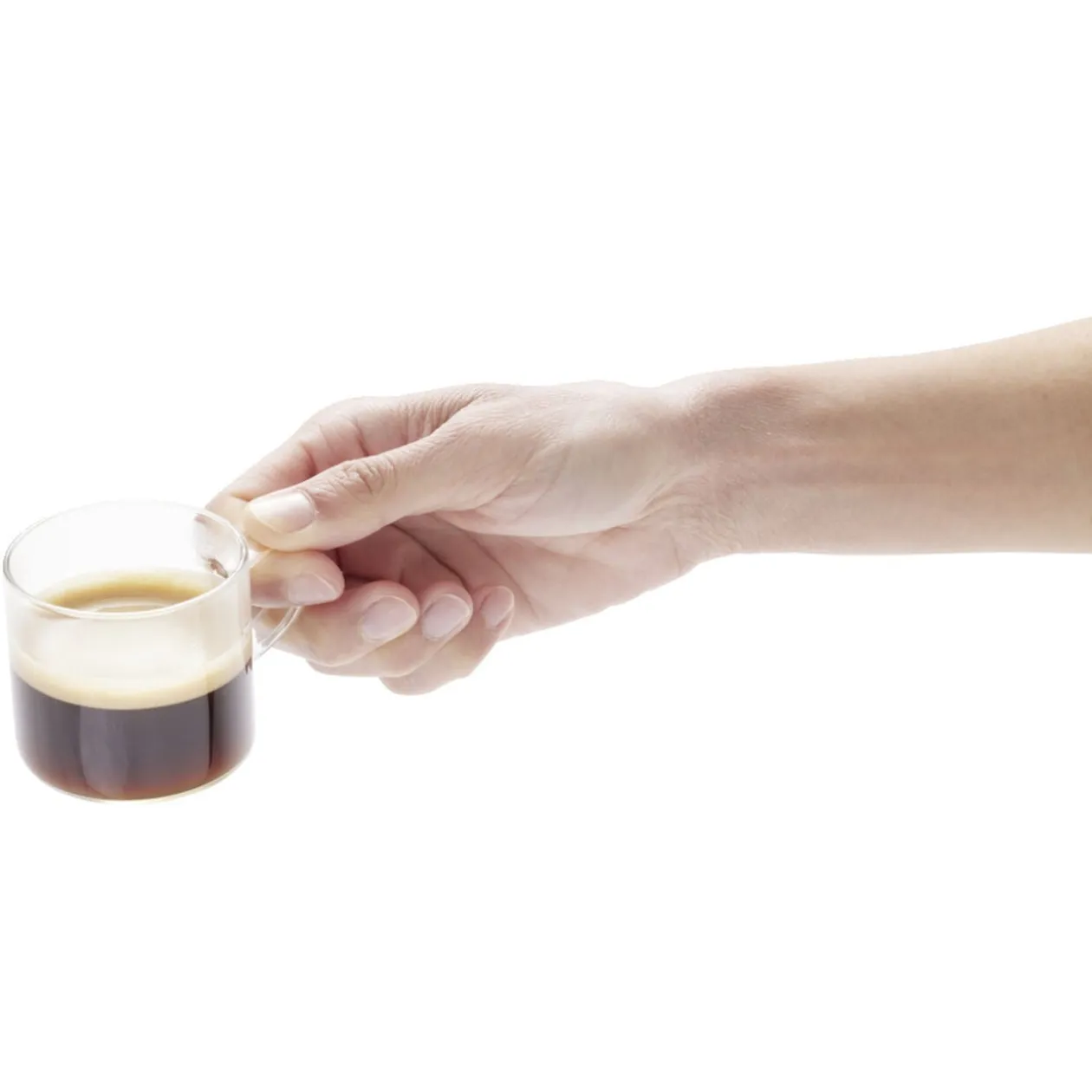 Lot de 4 tasses en verre transparent 10cl