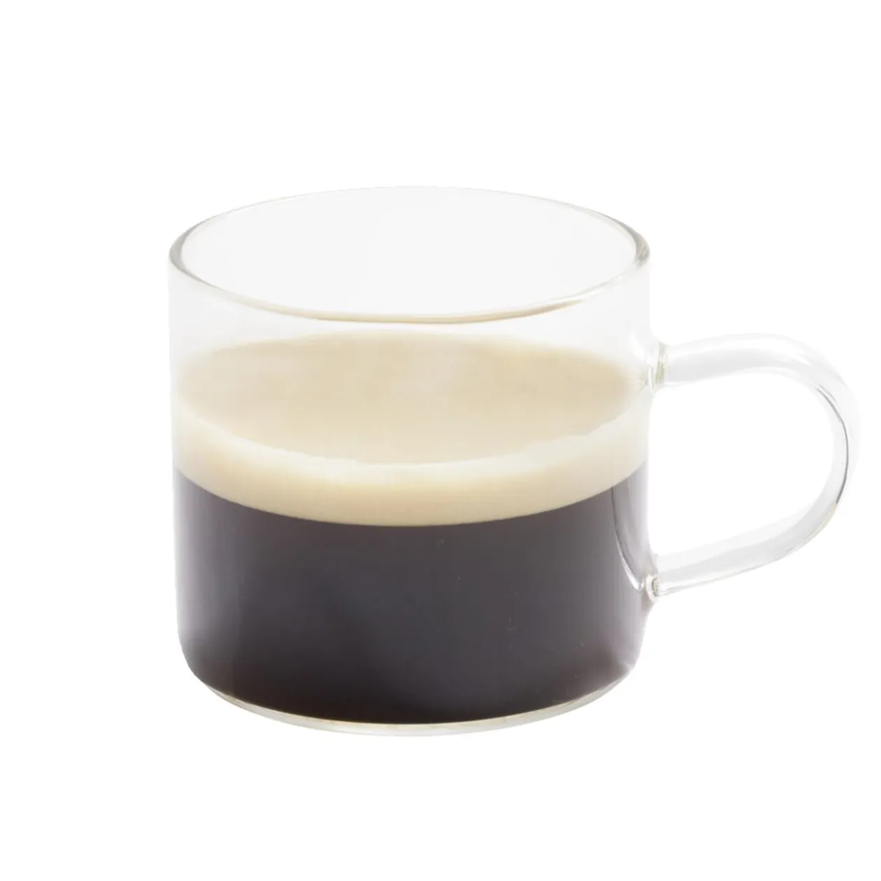 Lot de 4 tasses en verre transparent 10cl