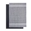 Lot de 2 torchons rectangulaires 50x70cm 100% coton blanc et noir