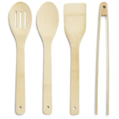 Lot de 4 ustensiles de cuisine dans pot en bambou < Gifi New