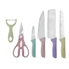 Lot de 6 ustensiles de découpe inox