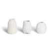 Lot de 3 vases déco céramique blanc