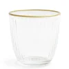 Lot de 3 verres bas 29,5cl avec bord doré