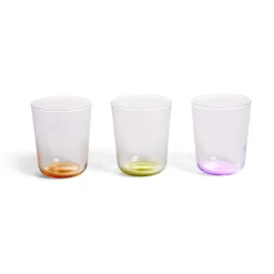 Lot de 6 verres 31cl transparents avec fond coloré