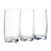 Lot de 3 verres haut fond coloré 39cl H14,5cm