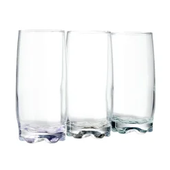 Lot de 3 verres haut fond coloré 39cl H14,5cm