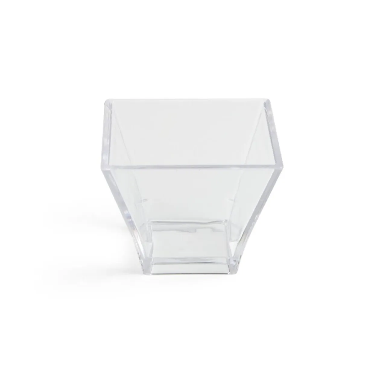 Lot de 6 verrines 88ml en plastique transparent 6x6xH5cm