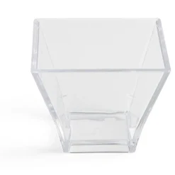 Lot de 6 verrines 88ml en plastique transparent 6x6xH5cm