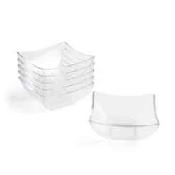 Lot de 6 verrines 95ml plastique transparent Ø7,9xH3,6cm