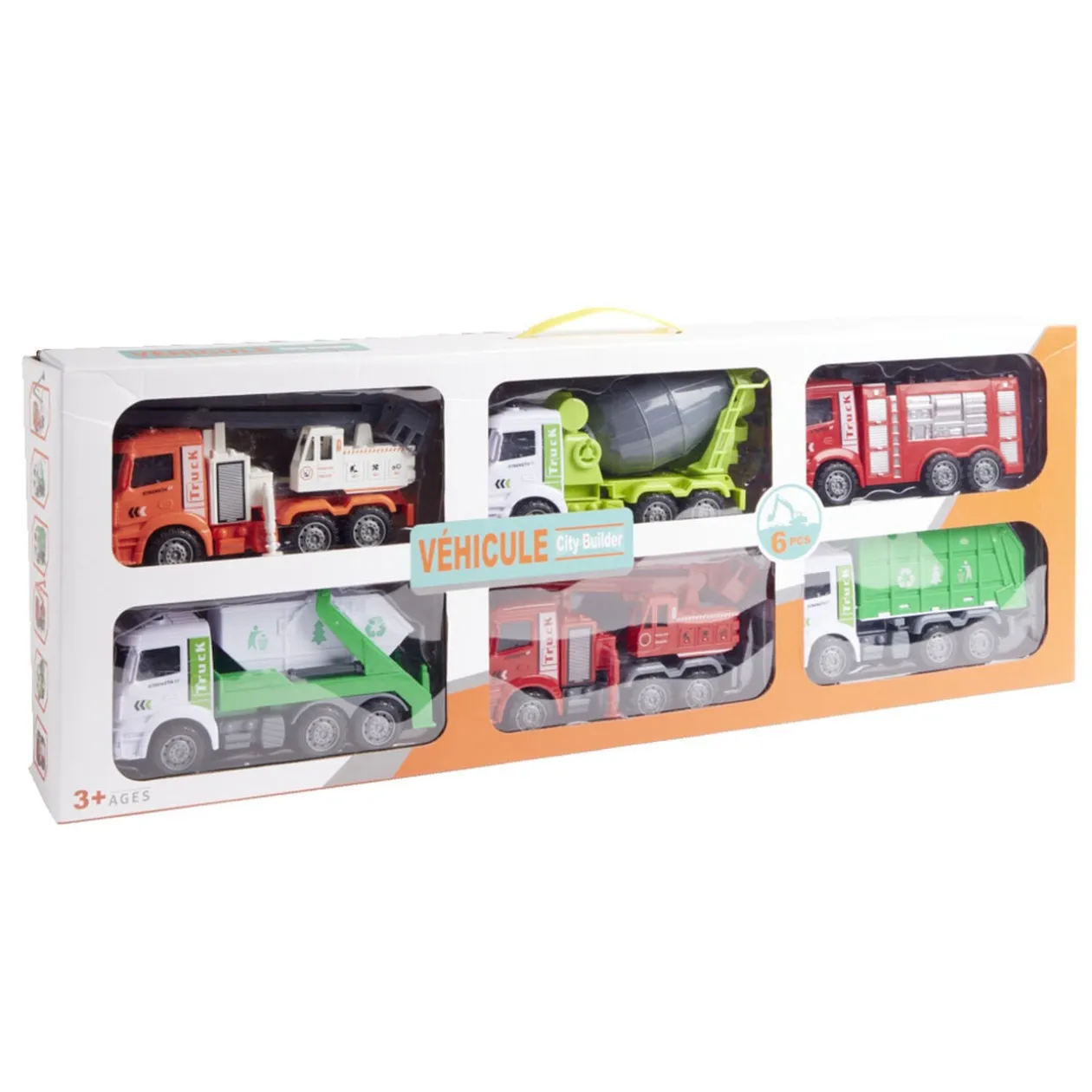 Lot de 6 véhicules de constructions - 3 modèles