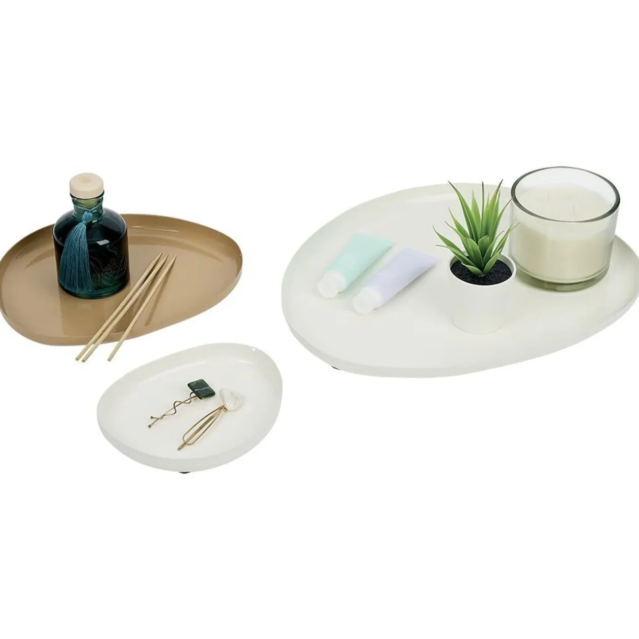 Lot de 3 vides poches fer marron et blanc S M L