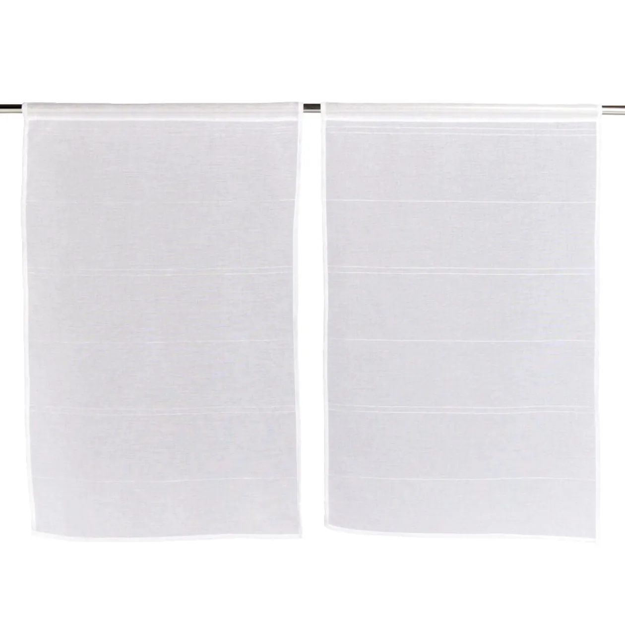 Lot de 2 vitrages 60x90cm blanc
